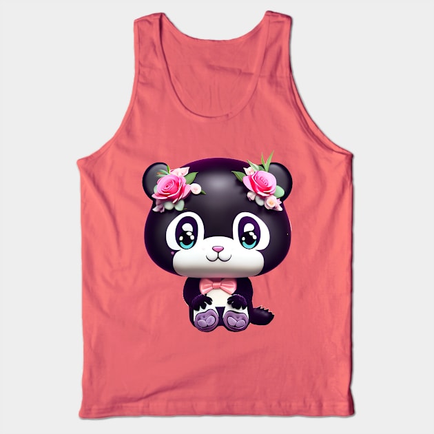 Cute kawaii panda bear Tank Top by mmamma030